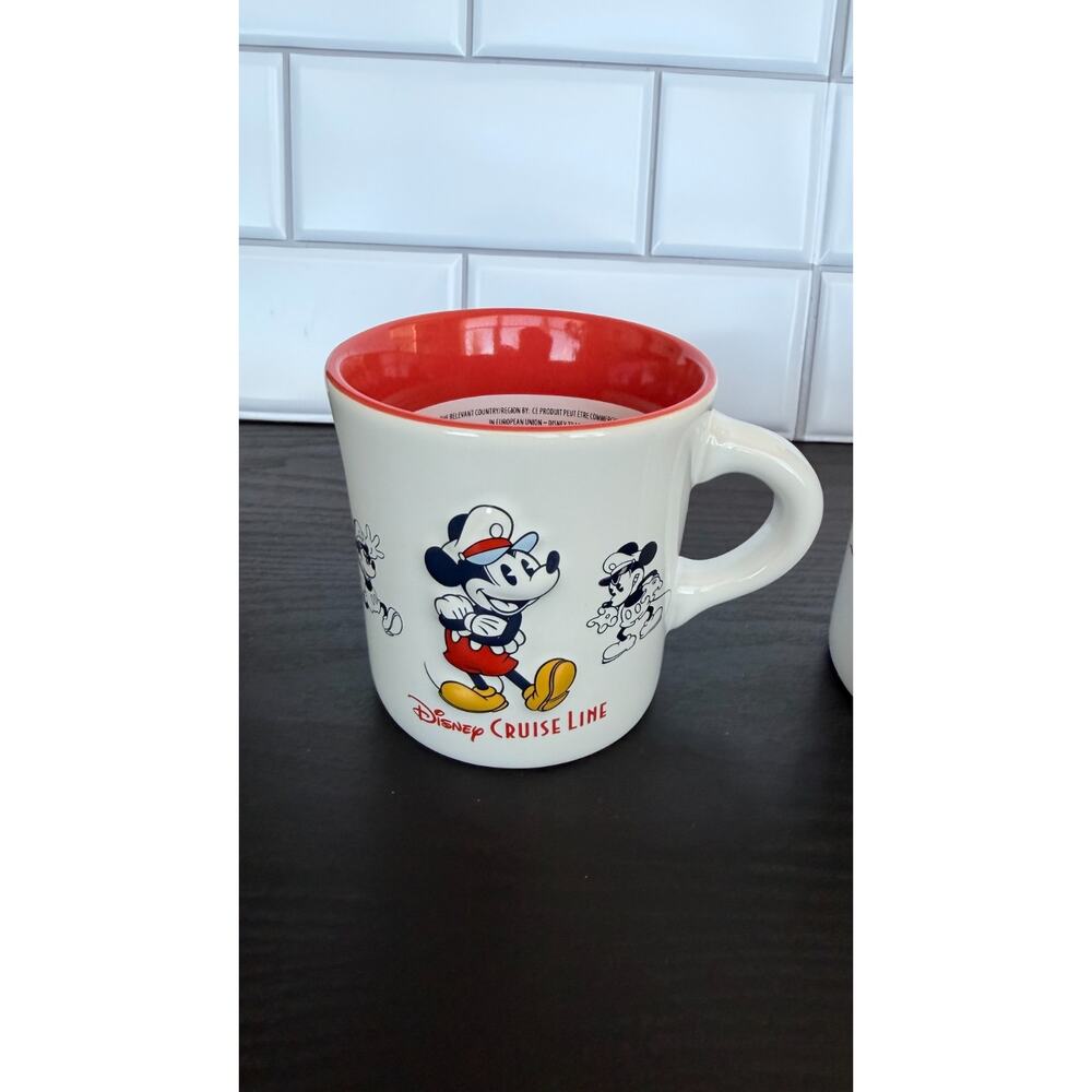 Disney Cruise Line 8oz Diner Mug Set - Mickey, Minnie, & Chip ‘n Dale NEW - Picture 2 of 10